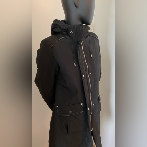 Black Long Water-resistant Fall Jacket - Picture 9 of 10